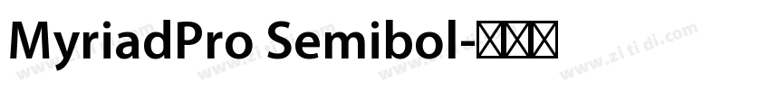 MyriadPro Semibol字体转换